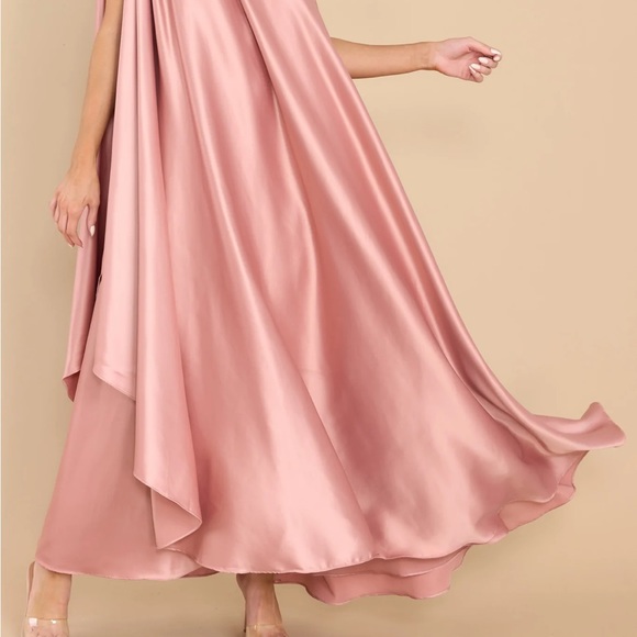 NWTs Grecian Pink One Shoulder Statement Maxi Dress - Picture 3 of 11